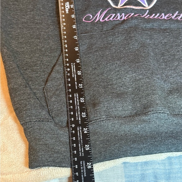 Salem MA Hockey Lace-Up Hoodie Sweatshirt Pentagram Collegiate Graphic Black S - Picture 10 of 13